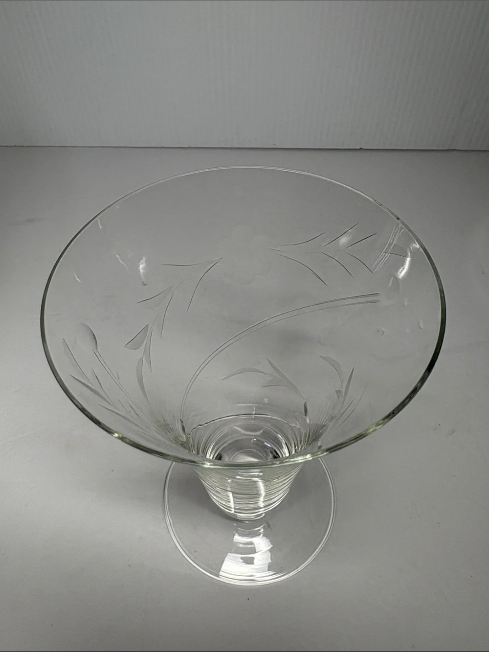 Clear Etched Glasses Set of 4